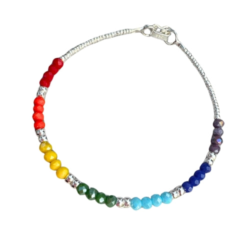 Pulsera 7  Chakras Plata 950