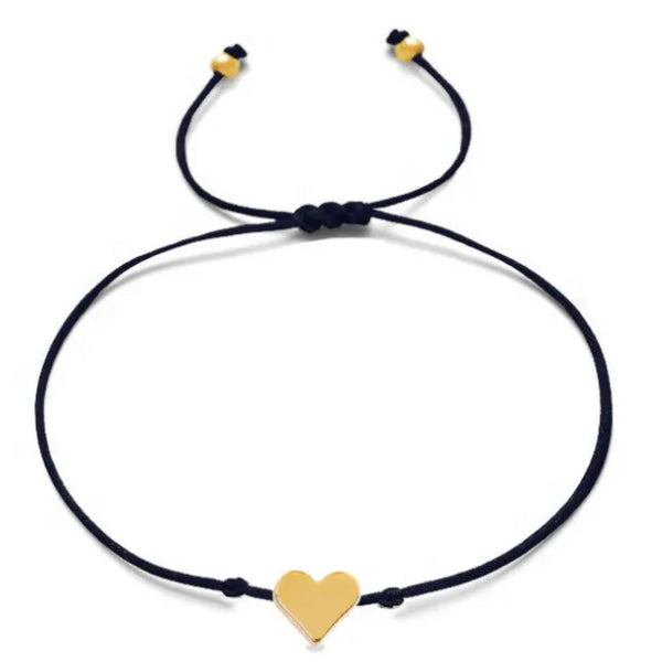 Pulsera Ajustable Corazón minimalista de la suerte